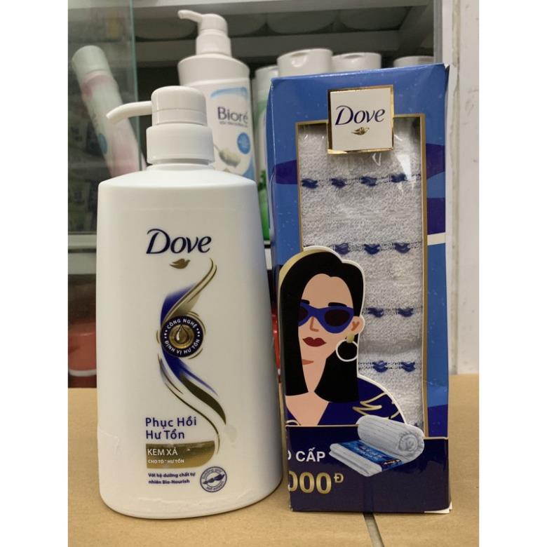 Dầu Xả DOVE 610g Tặng Kèm Khăn