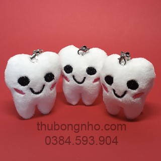 Gấu bông dễ thương- Móc khóa RĂNG SỮA MINI