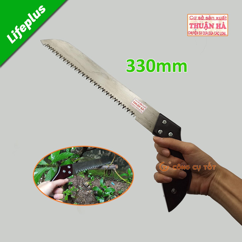 Cưa cành cán gỗ cầm tay lưỡi thép 330mm siêu bền Thuận Hà