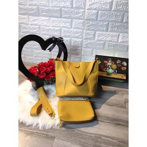 Túi Công Sở ❤️FREESHIP❤️ Bộ Set 2 Túi Da Mềm Dây Bản To Size Đại CC 19