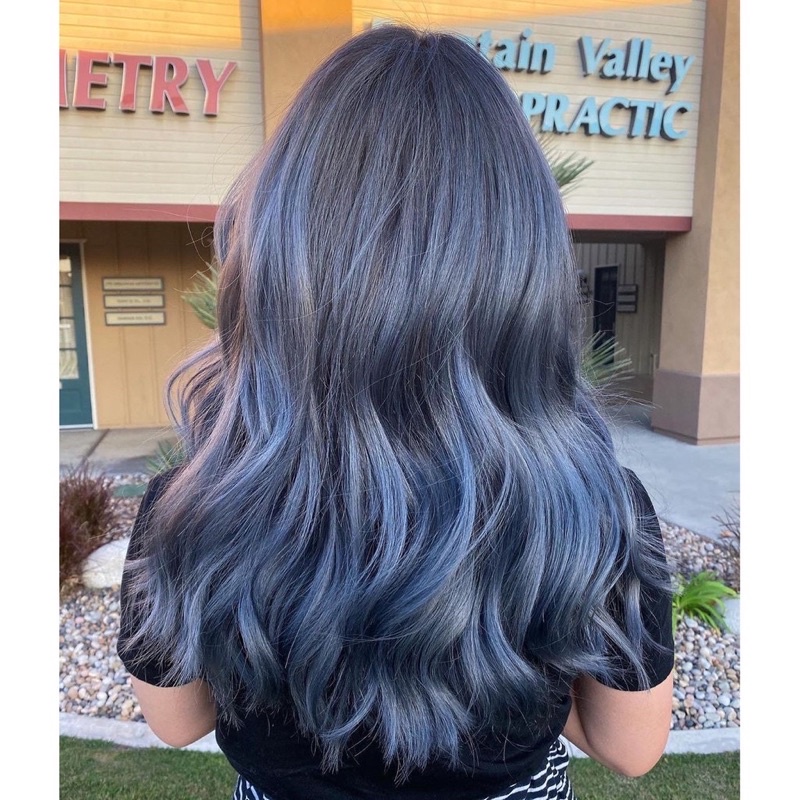 Thuốc nhuộm tóc phủ bóng 5D khói xanh Nev-Color 450ml