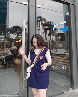 Set gile + áo thun trắng