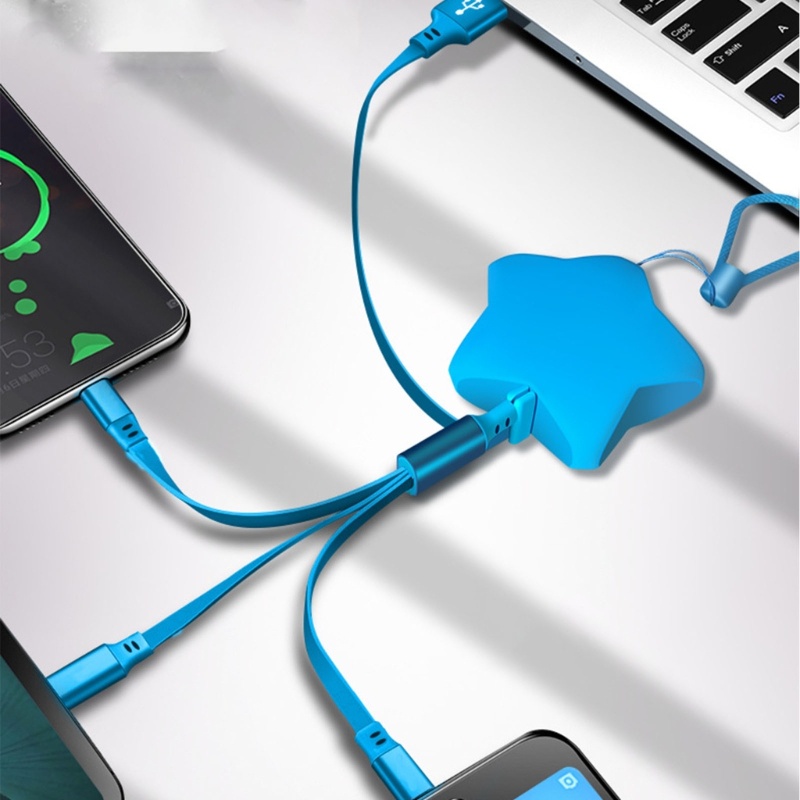 Dây Cáp Sạc Nhanh Truyền Dữ Liệu Micro USB Type-C 6A 3 Trong 1