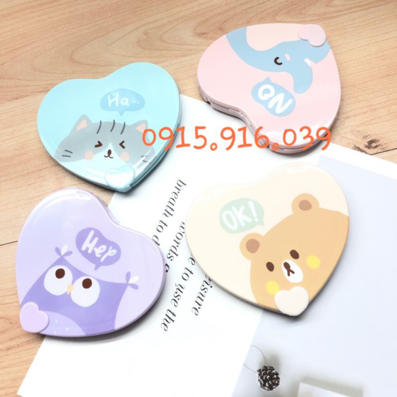 Gương lược bỏ túi hình trái tim