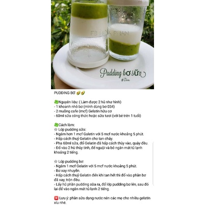 Gelatine hữu cơ RUF 9g - Gelatine thường Ewald 50g làm thạch, kẹo dẻo cho bé