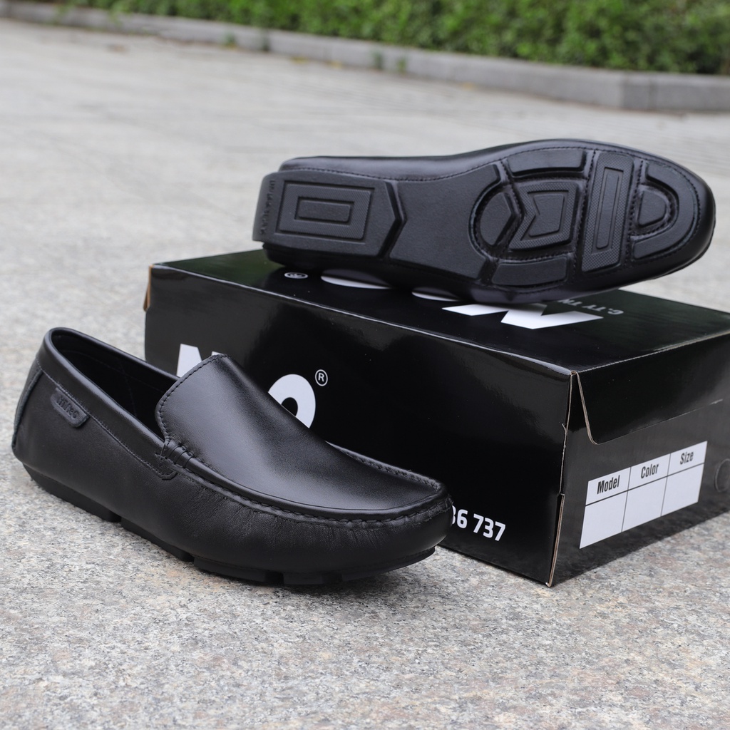 Giày mọi nam da bò cao cấp, giày lười nam da bò đế âm may chắc chắn - HT.NeO3865