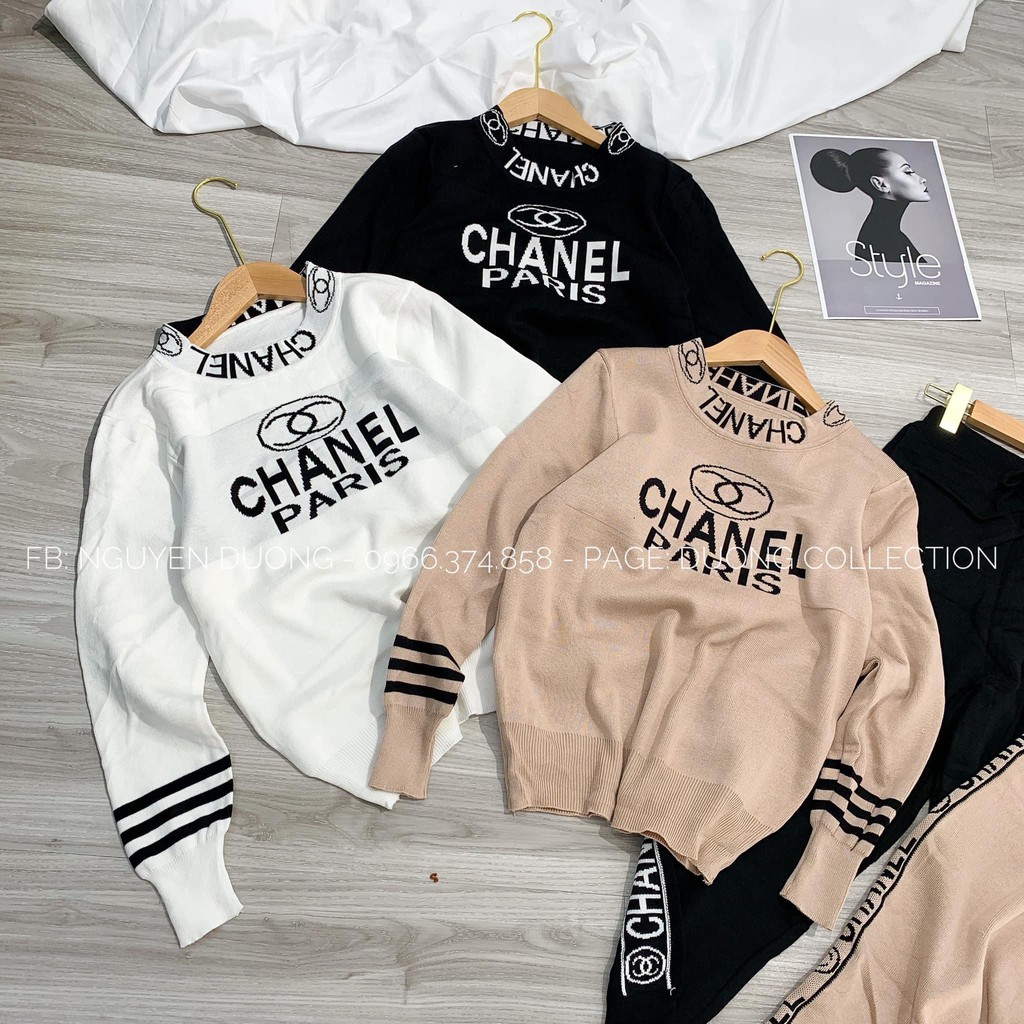 Sét Bộ Quần áo thu đông dành cho phái nữ 40-58kg kg mẫu paris