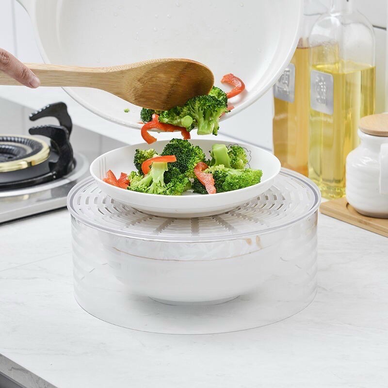 Lồng bàn bảo quản thức ăn thông minh chống bụi 5 tầng trong suốt giữ nhiệt tốt