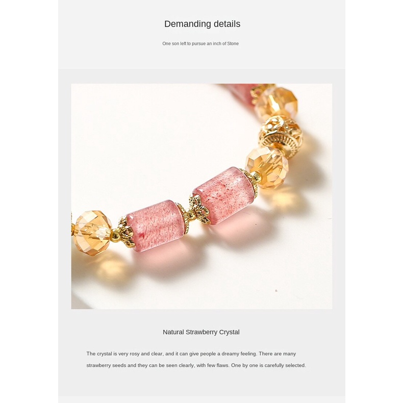 [Hàng Mới Về] Vòng Tay Hạt Pha Lê Xanh Biển Hình Trái Dâu