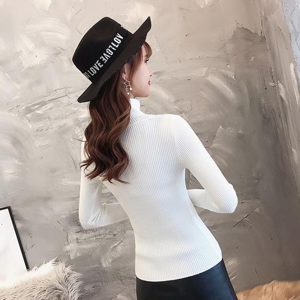 Áo len kín cổ nữ ấm ấp mềm mịn, kiểu dáng basic, co giãn tốt , chất liệu đẹp