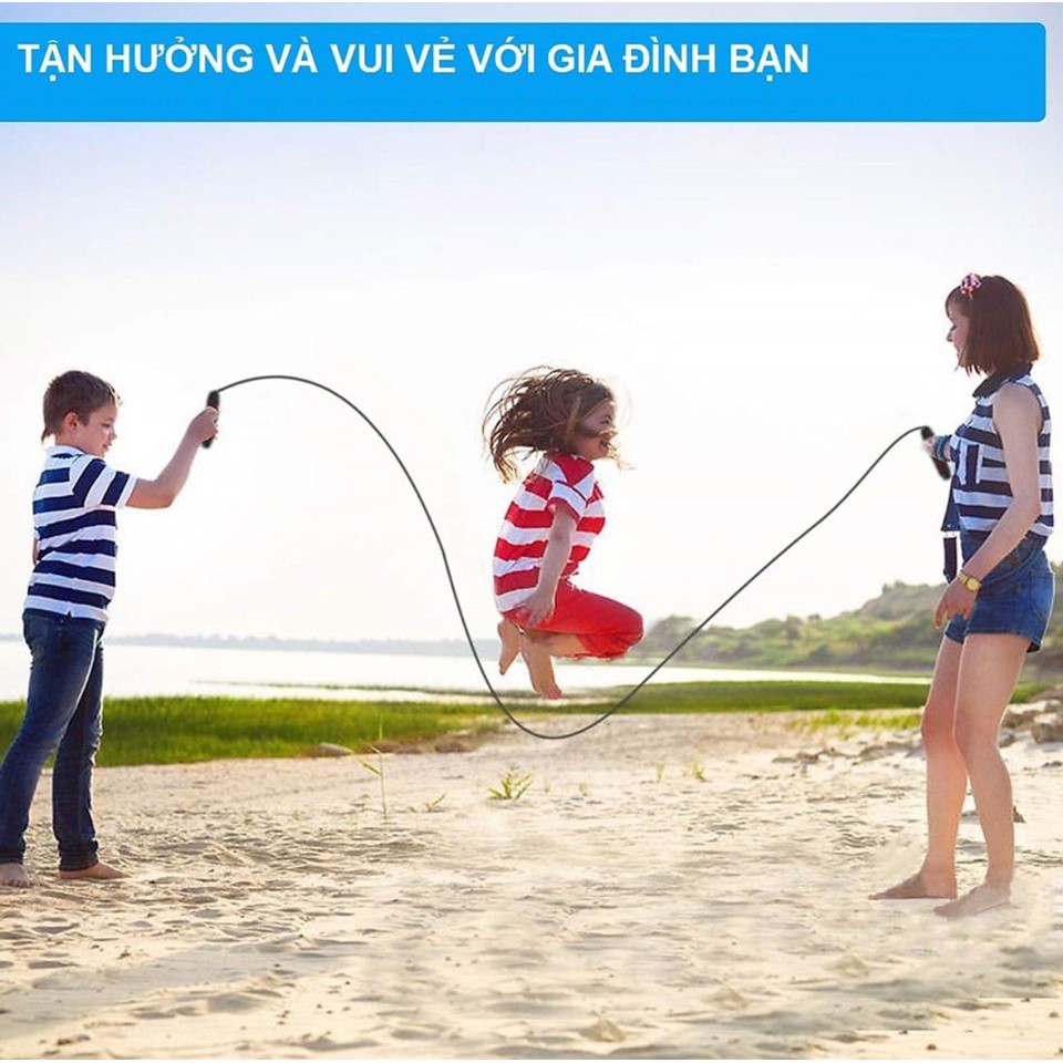 Dây nhảy thể lực đàn hồi 2.9m chính hãng Bendu, hỗ trợ luyện tập thể dục, thể thao tiện lợi tại nhà