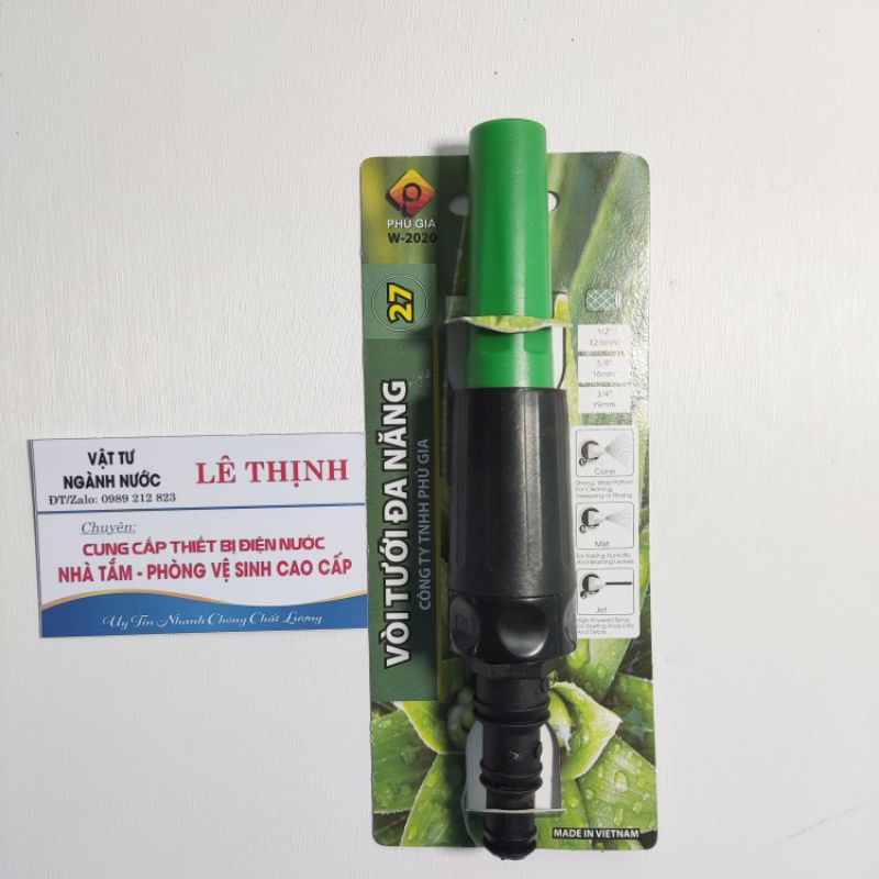 Đầu vòi súng xịt tưới cây, rửa xe tăng áp siêh tiện dụng