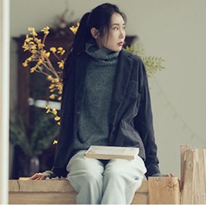 Áo vest nhung tăm ve vuông dài tay, 2 lớp ấm áp trẻ trung, thời trang thu đông 2020