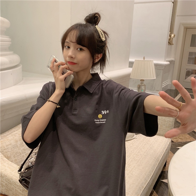 Áo Thun Nữ Form Rộng Có Cổ Trụ Đẹp Chất Cotton Unisex In Hình Chữ Siêu Trưởng Thành TTQ0082