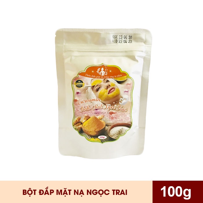 Bột nghệ đắp mặt, mặt nạ nghệ tươi, tinh bột nghê đắp mặt gói 100G - MNN