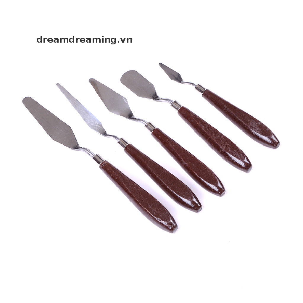 Bộ 5 Dụng Cụ Vẽ Tranh Bằng Thép Không Gỉ Tiện Lợi