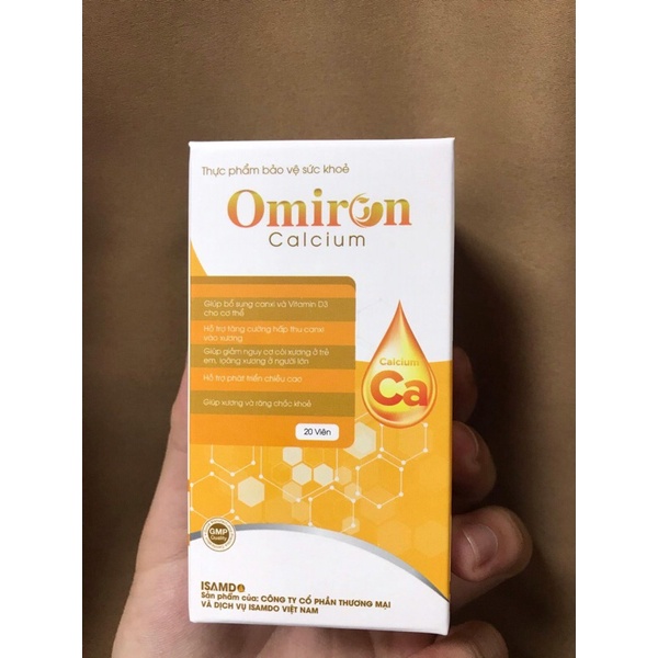 Omiron calxium , bổ xung canxi , vitamin d3 hỗ trợ tăng chiều cao , giảm nguy cơ còi xương