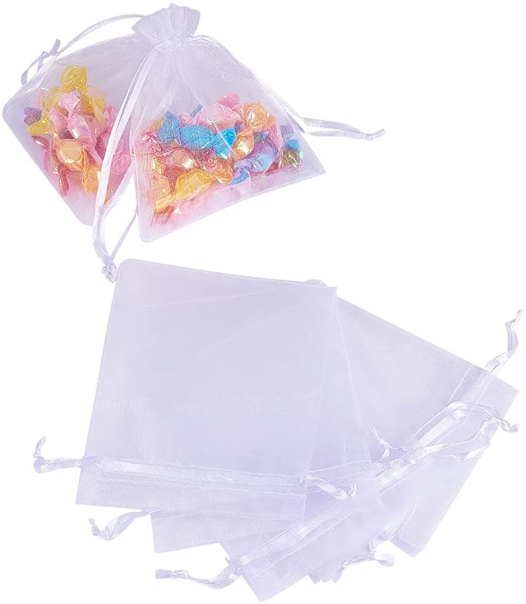 Set 100 Túi Dây Rút 9x12cm Đựng Kẹo/Trang Sức/Quà Tặng Cho Tiệc Cưới