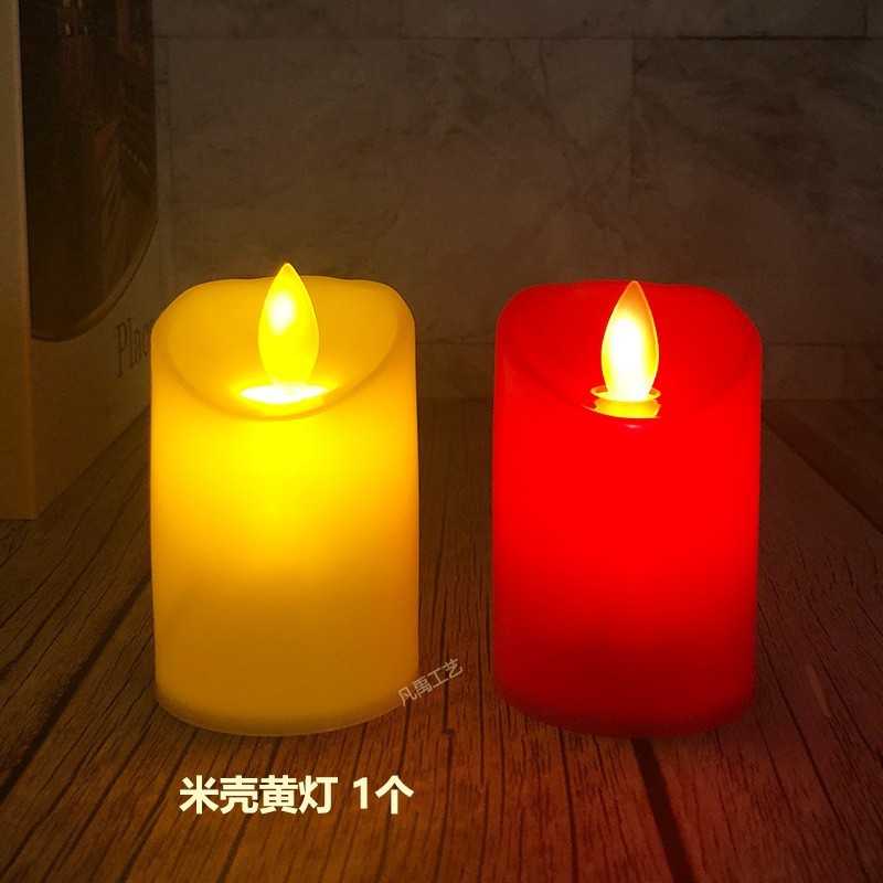 Nến điện tử đèn led mini trang trí decor nhà ở,...vỏ sáp, chạy pin, có sử dụng điều khiển từ xa