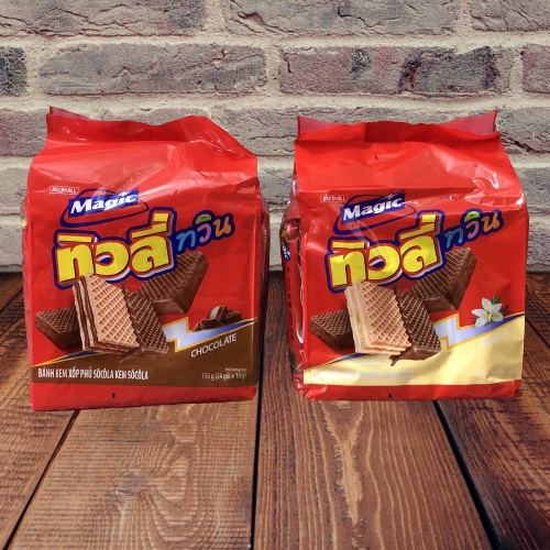 Bánh Xốp Tivoli Jack N' Jill Thái Lan Phủ Socola Nhân Kem (Túi 24 gói)