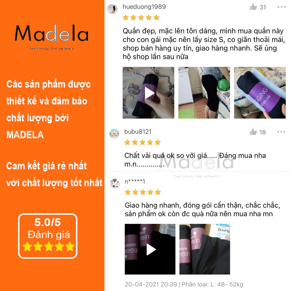 Quần legging lửng nữ thể thao Madela , Legging nữ nâng mông hack dáng siêu co giãn | BigBuy360 - bigbuy360.vn