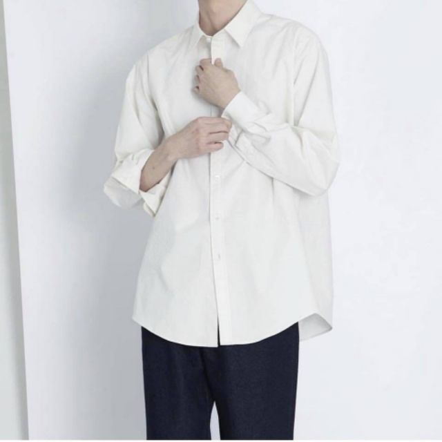 Áo sơ mi lụa unisex dài tay