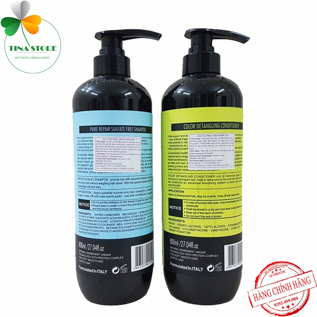 Miễn Ship🔥Cặp Dầu Gội Xả DELOFIL |Dưỡng Ẩm, Mềm Mượt Phục Hồi Tóc Khô Xơ, Hư Tổn | Hàng Chính Hãng | BigBuy360 - bigbuy360.vn