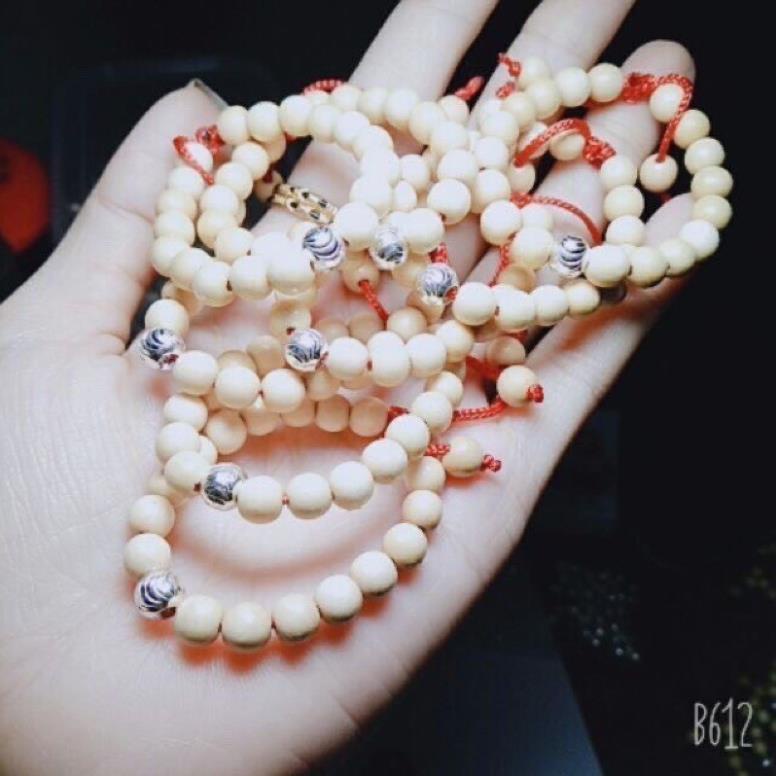 Vòng dâu tằm mix bạc cho bé