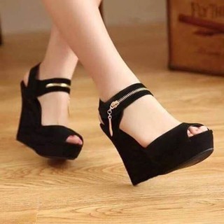 Giày đế xuồng phối khóa kéo	- DX367