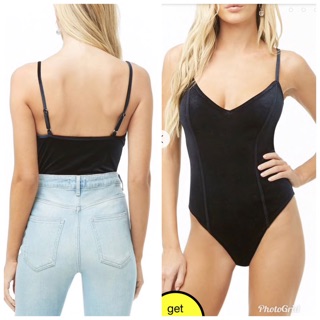 Bodysuit nhung f21 hai dây - 0669