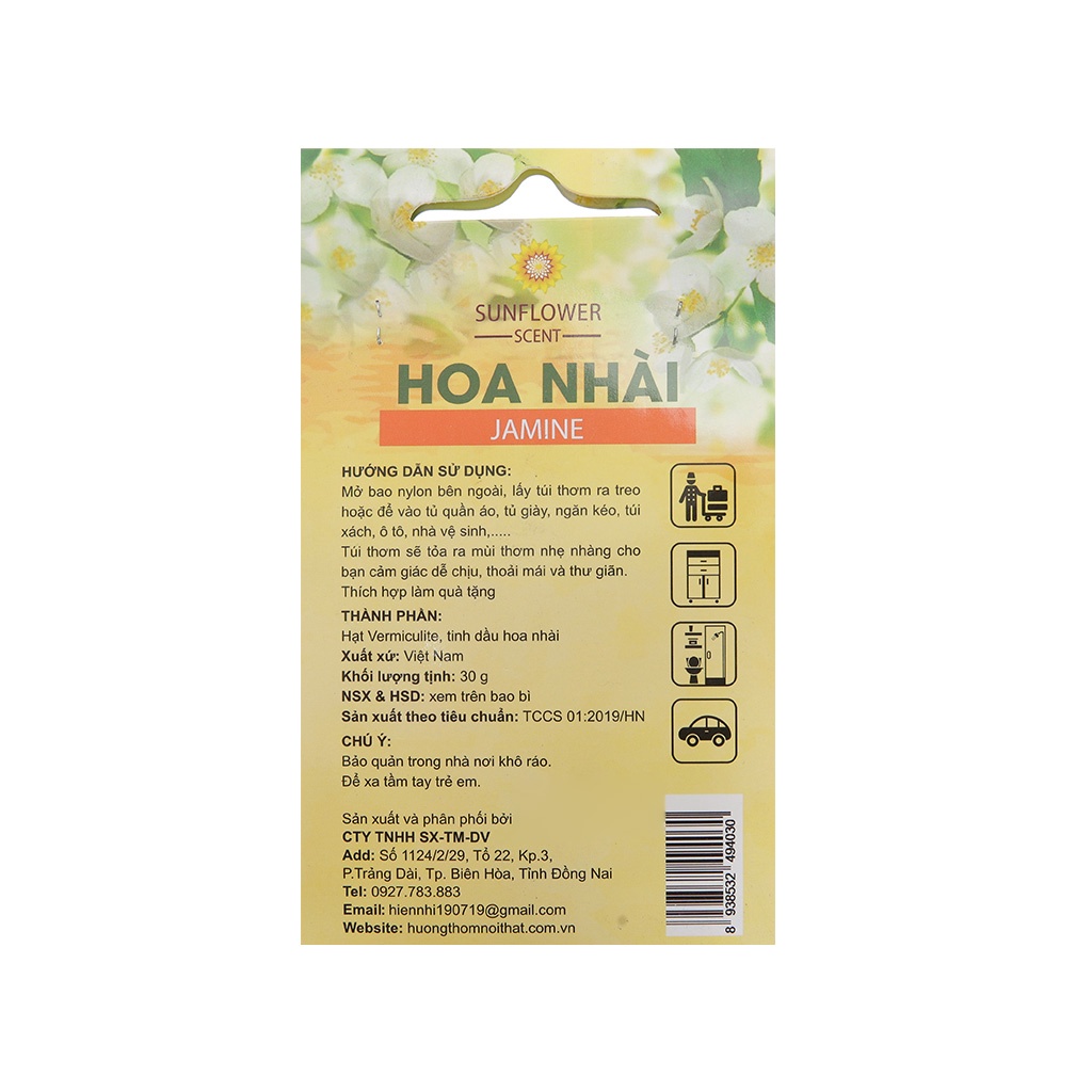 Túi thơm Handmade Sunflower Tinh dầu Hoa  30g