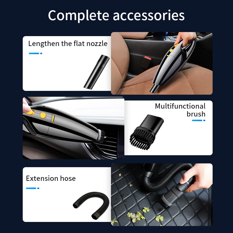 Coletor de poeira do carro mão 120w 9000pa portátil aspirador de pó seco molhado dupla finalidade ferramentas limpeza interior do carro su | BigBuy360 - bigbuy360.vn