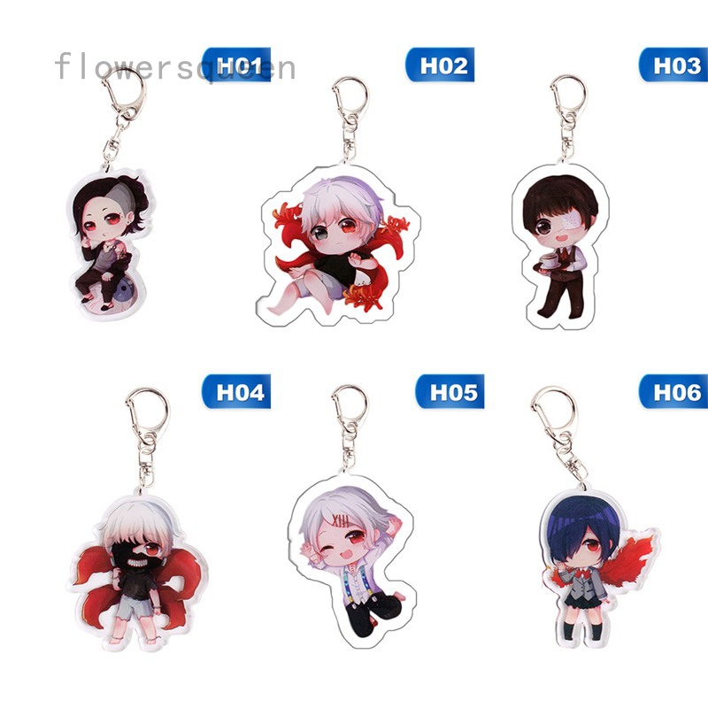 flowersqueen Móc Khóa Hình Nhân Vật Hoạt Hình Tokyo Ghoul