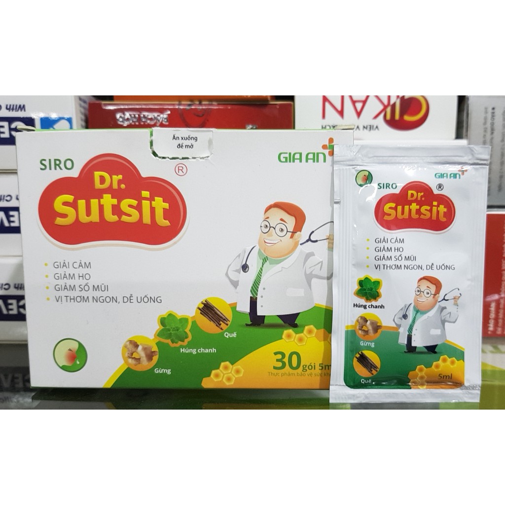 Dr sutsit siro 1 hộp 30 gói hỗ trợ hô hấp / dr.sutsit