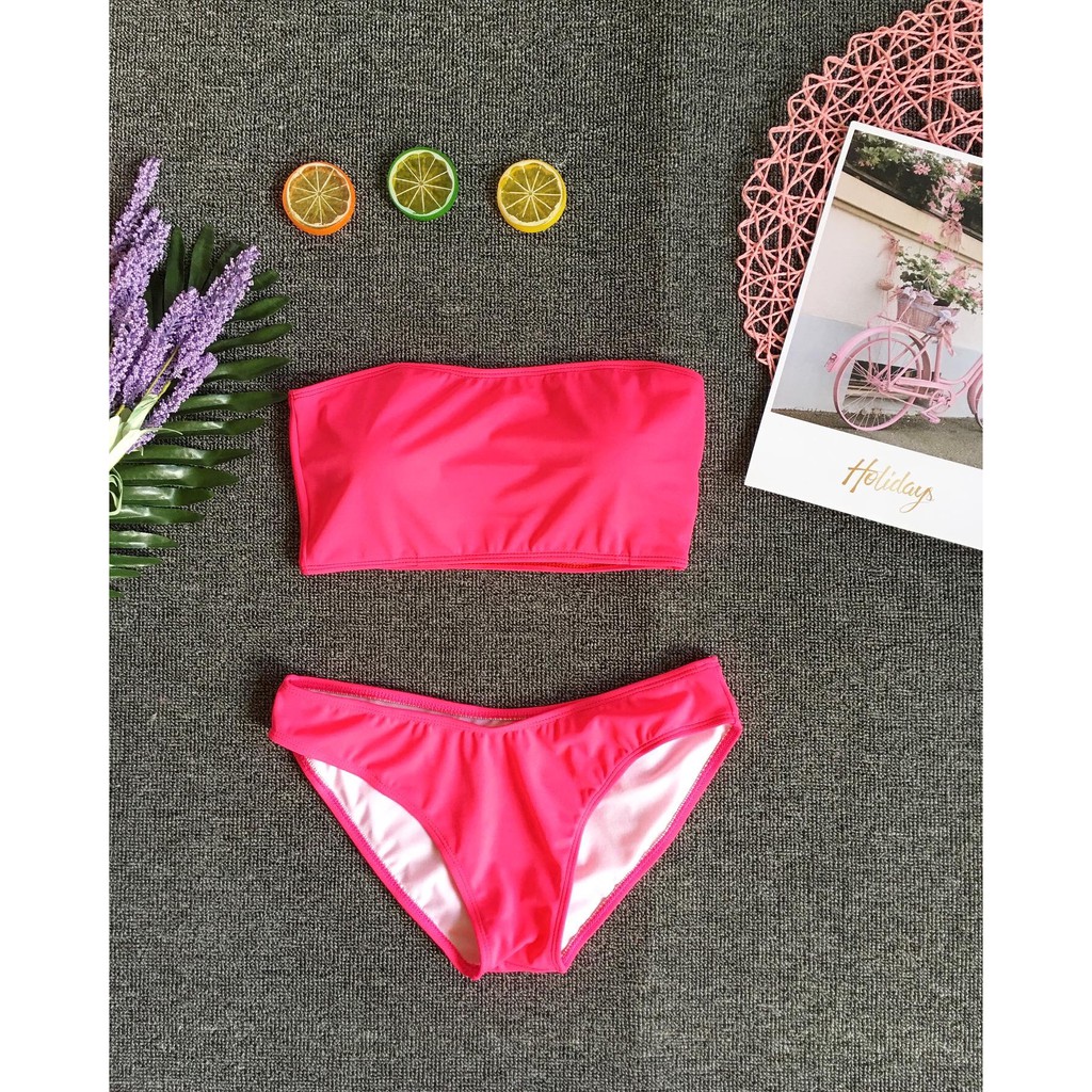 Bikini form áo ống dạ quang (2 màu)