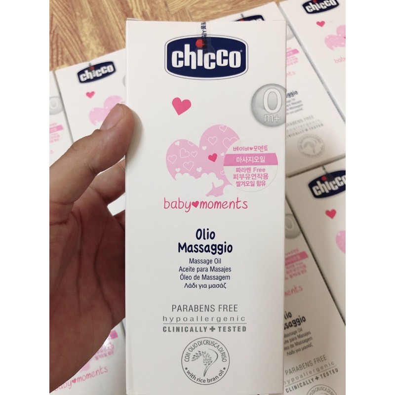 [DATE 2024] Dầu Mát-xa Chicco chiết xuất cám gạo 0M+ 200ml (CHECK DATE NHƯ HÌNH CUỐI Ạ)