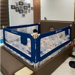 Thanh chắn giường KidAndMom BR02 cao cấp 1.6m/1.8m/2m chống kẹt, hạ 1 góc, 24 nắc điều chỉnh