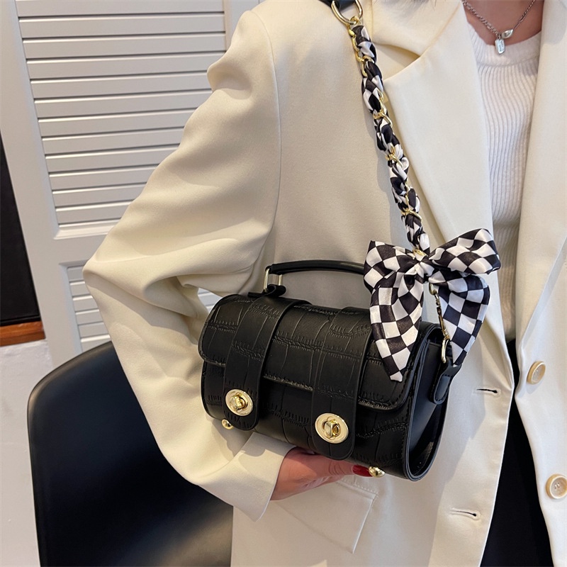 Túi Đeo Vai Boston Họa Tiết Vân Đá Nhỏ Gọn Thời Trang Cho Nữ