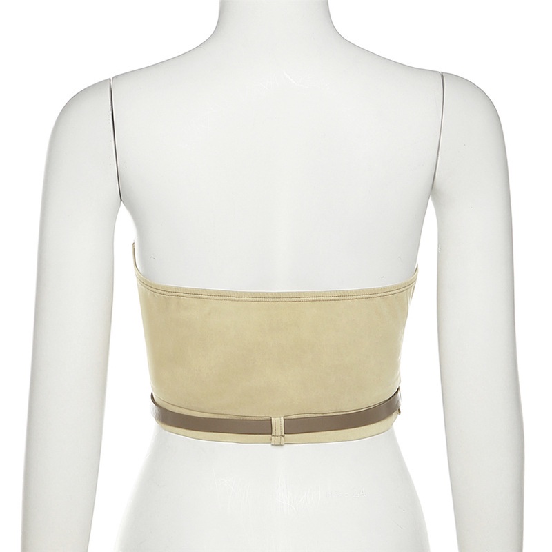 Áo Ống Phối Khóa Cài Thiết Kế Quyến Rũ Dành Cho Nữ