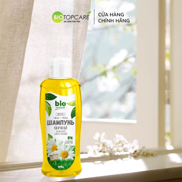 Dầu gội Bio Naturell suôn mượt &amp; chắc khỏe chiết xuất hoa Cúc La Mã 1000ml - BioTopcare Official