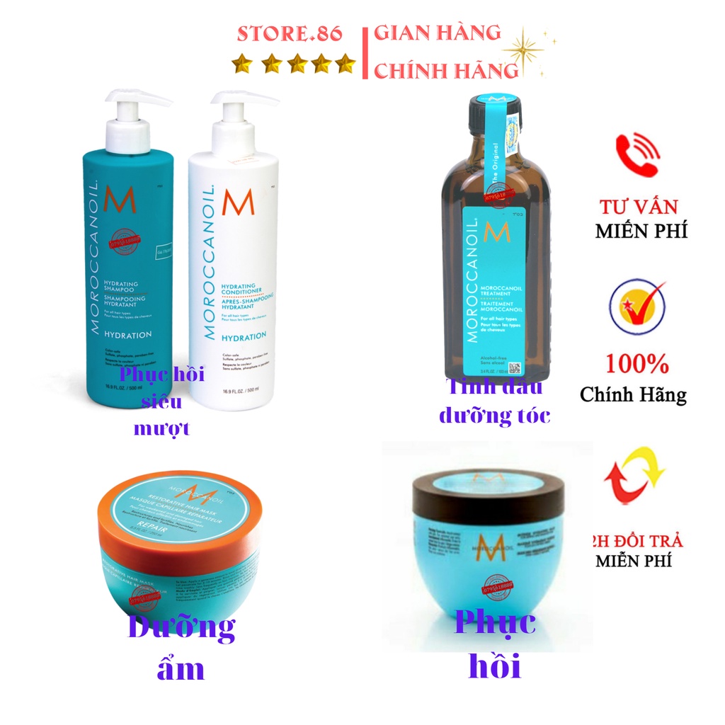 Ủ toc MOROCCANOIL  phục hồi tóc kem ủ hấp tóc MOROCCANOIL ủ tóc tại nhà hiệu quả hũ 250ml - 500ml