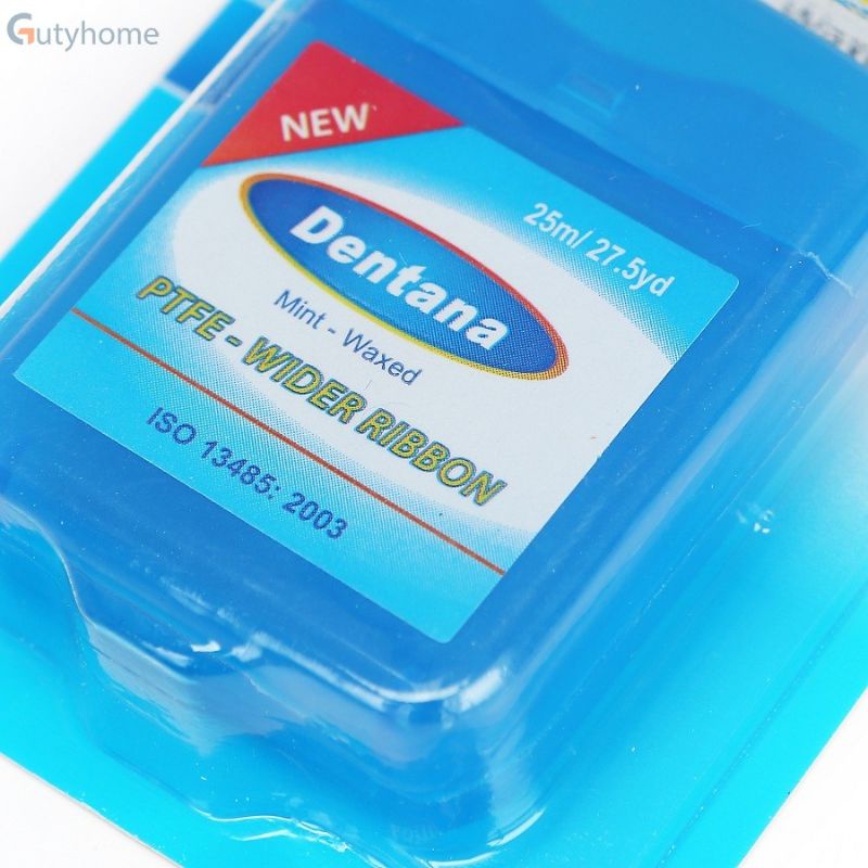 Chỉ nha khoa Dentana, chất liệu PTFE sợi 1 chỉ mảnh, chỉ nha khoa hương bạc hà, không xước, cuộn 25m - Soleil shop