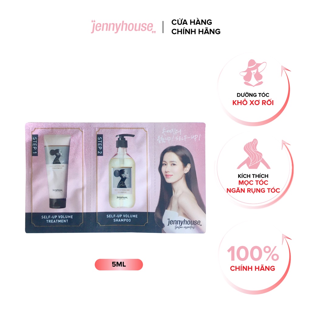 Mẫu Thử Dầu Gội JENNY HOUSE Self-Up Volume Shampoo 5ml, Dầu Xả Self-Up Volume Treatment 5ml