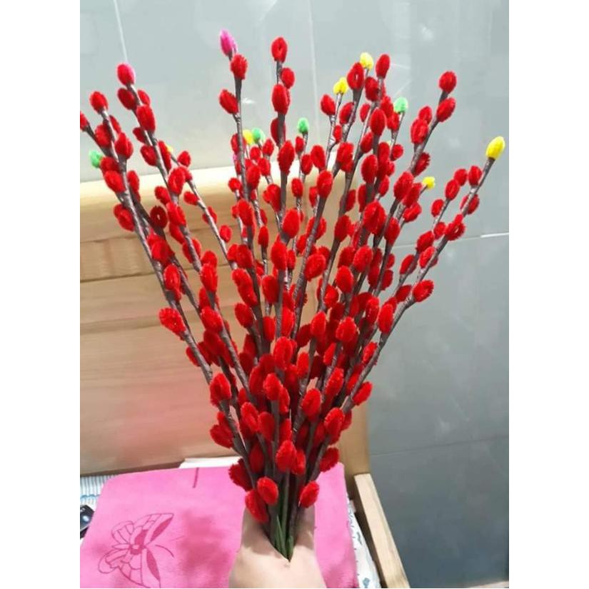 Băng keo sáp làm nụ tầm xuân - quấn cành hoa giấy