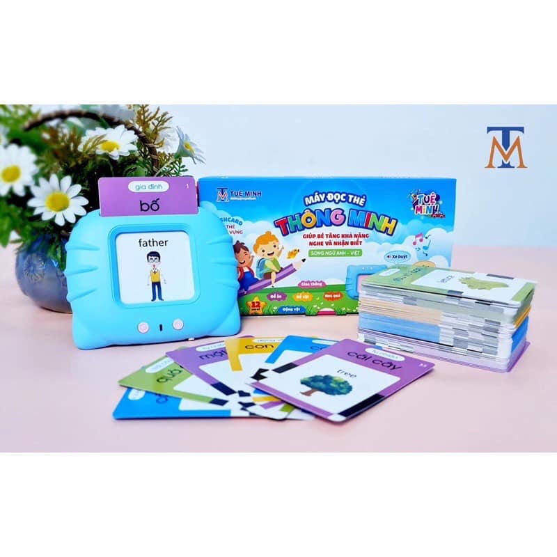 Máy đọc thẻ từ vựng TIẾNG ANH cầm tay nhỏ gọn, rõ tiếng cho bé