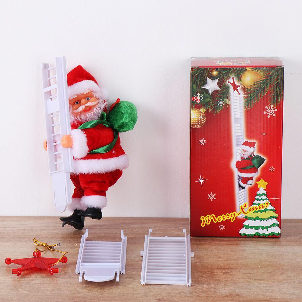 Đồ trang trí Ông Già Noel Đang Leo Thang Trang Trí Cây Thông Noel