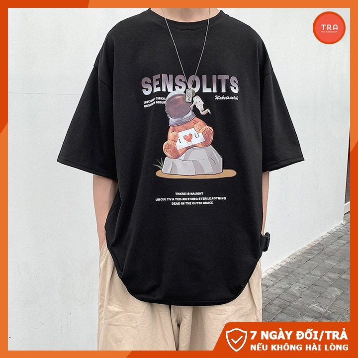 Áo thun form rộng tay lỡ, áo phông rộng dáng unisex chất thun 4 chiều in SENSOLITS lạ mắt NTL110 | BigBuy360 - bigbuy360.vn