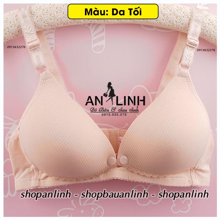 Áo lót ngực bầu cho con bú cotton thông hơi không gọng nâng ngực đồ lót chip bà bầu A88