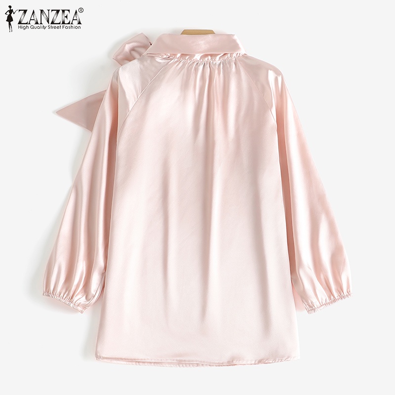Zanzea Áo Kiểu Tay Dài Phồng Thắt Nơ Thời Trang Dành Cho Nữ