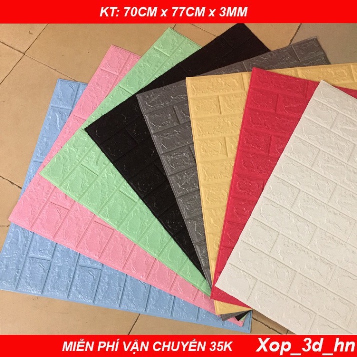 Xốp dán tường 3D khổ 70x77CM chống ẩm giá rẻ - Sản phẩm chuẩn size